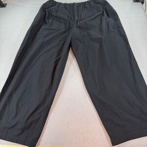 Nike Mens Oversized Fit Taper Leg Regular Length‎ Pants Black Large Woven Logo